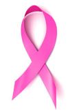 The pink ribbon symbolizing  B****t Cancer Awareness Month